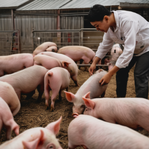 Landwirtschaftliche Helfer für Schweinezucht